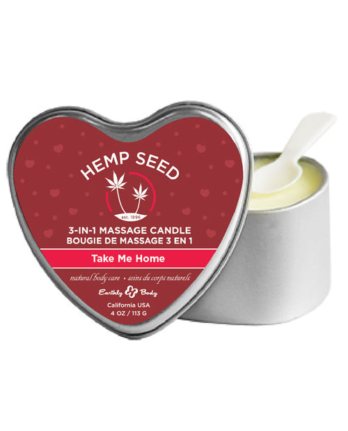Earthly Body 3 In 1 Massage Candle - 6 Oz Take Me Home