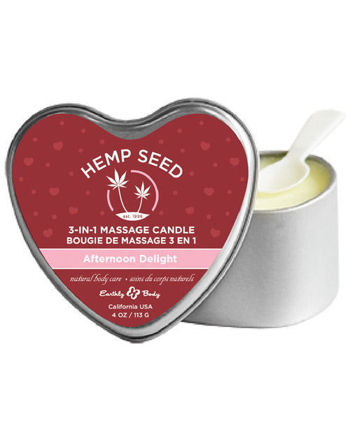 Earthly Body 3 In 1 Massage Candle - 6 Oz Afternoon Delight
