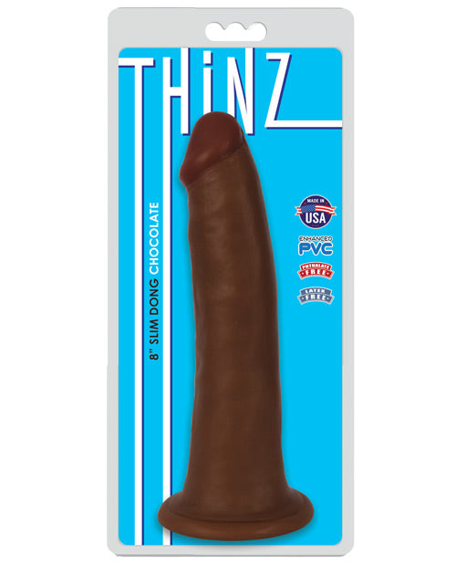 Curve Novelties Thinz 8" Slim Dong - Chocolate