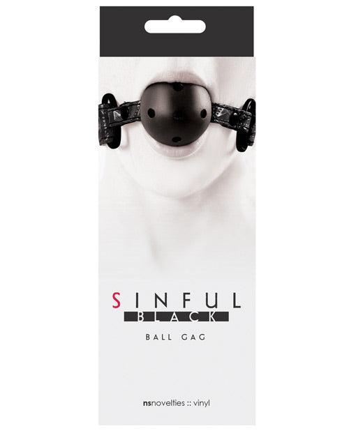 Ns Novelties Sinful Ball Gag - Black