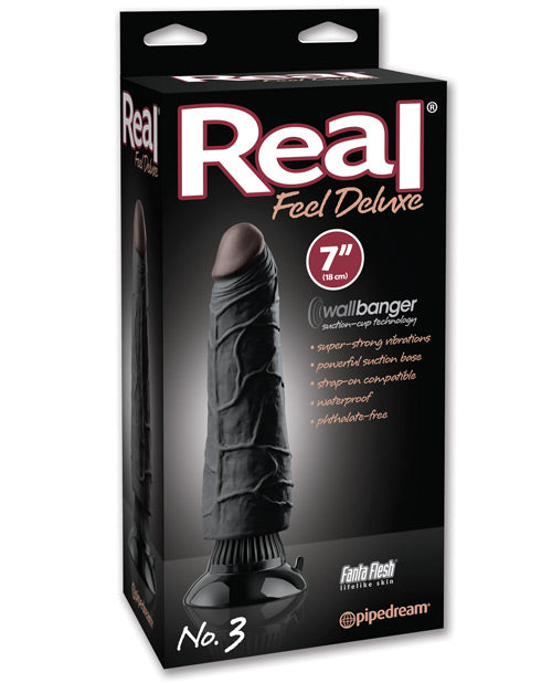 Real Feel Deluxe No. 3 7" Waterproof Vibe - Black