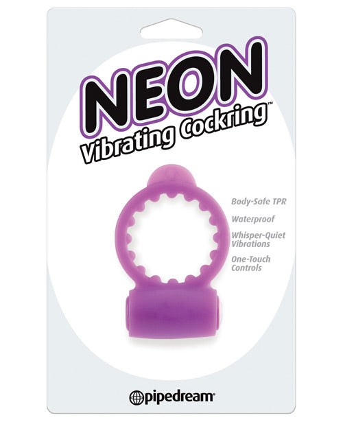 Neon Vibrating Cockring - Purple