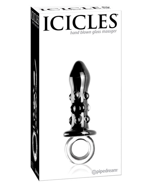 Icicles No. 37 Hand Blown Glass - Black