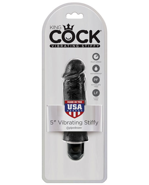 King Cock 5" Vibrating Stiffy - Black