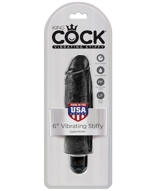 King Cock 6" Vibrating Stiffy - Black