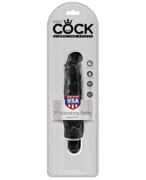 King Cock 7" Vibrating Stiffy - Black