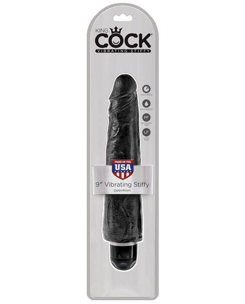 King Cock 9" Vibrating Stiffy - Black