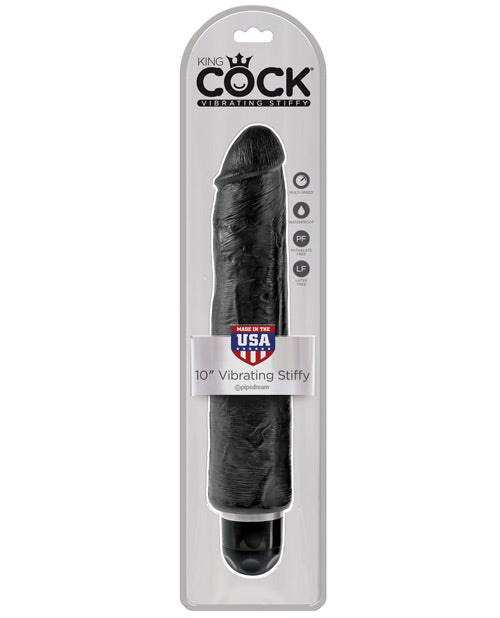 King Cock 10" Vibrating Stiffy - Black
