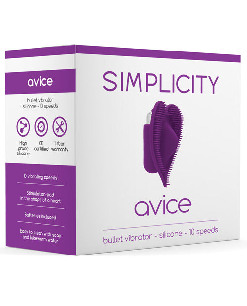 Shots Simplicity Avice Bullet Vibrator - 10 Speed Purple
