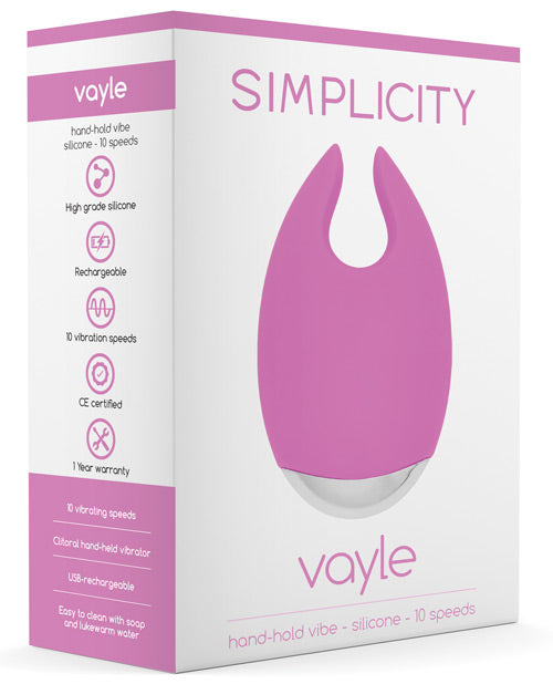 Shots Simplicity Vayle Rechargeable Clitoral Handheld Vibe - 10 Speed Pink