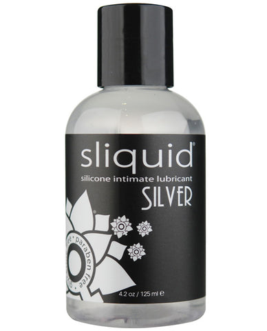 Sliquid Silver Silicone Lube Glycerine & Paraben Free - 4.2 Oz Bottle