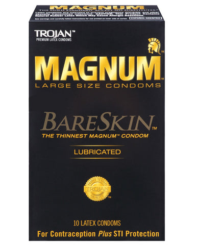 New Trojan Magnum Bareskin Condoms - Box Of 10
