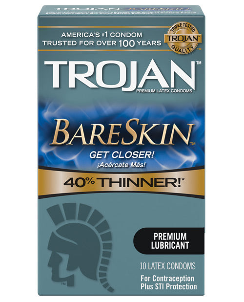 Trojan Bare Skin Condoms - Box Of 10