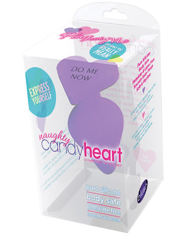 Blush Naughty Candy Heart Do Me Now Plug - Purple