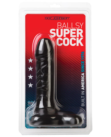 9" Ballsy Super Cock - Black