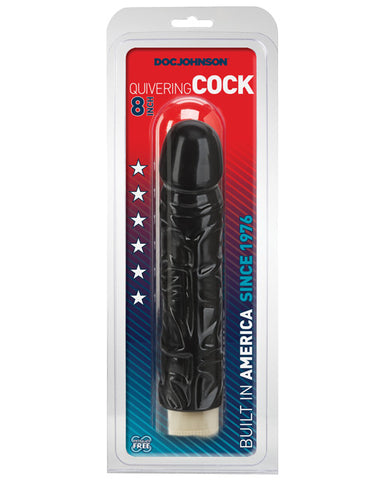 Quivering Cock 8" Vibe - Black