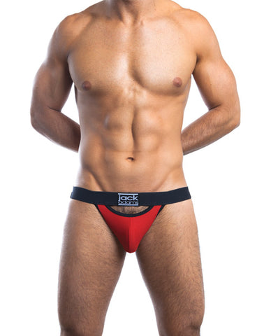 Jack Adams Punter Bodyflex Jockstrap Dirty Red-black Lg