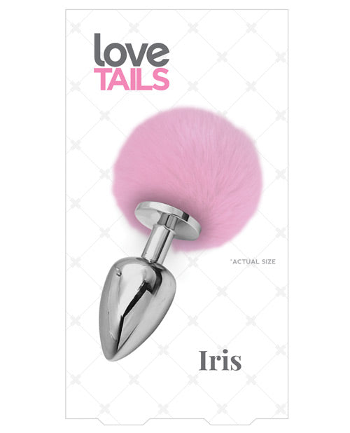 Love Tails Iris Silver Plug W-pink Pom Pom