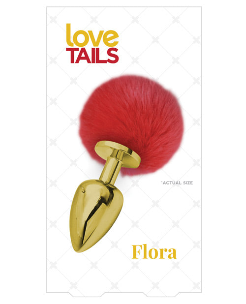 Love Tails Flora Gold Plug W-red Pom Pom