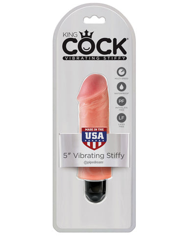 King Cock  5" Vibrating Stiffy - Flesh