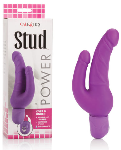 Power Stud Waterproof Over & Under Dong - Purple
