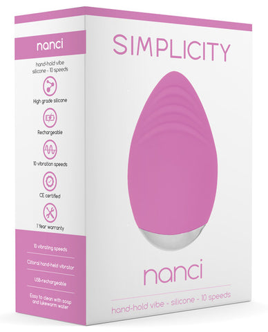 Shots Simplicity Nanci Rechargeable Clitoral Handheld Vibe - 10 Speed Pink
