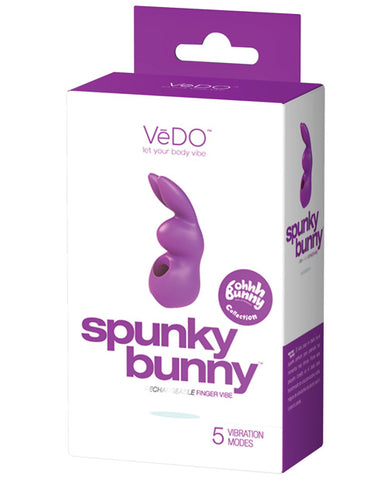 Vedo Spunky Bunny Rechargeable Finger Vibe - Perfectly Purple