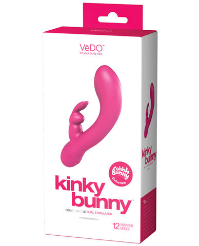 Vedo Kinky Bunny Rechargeable Rabbit Vibrator - Pretty In Pink