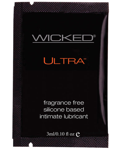 Wicked Sensual Care Collection Ultra Silicone Based Lubricant - 3 Ml Fragrance Free
